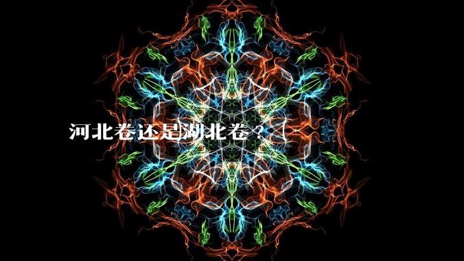 河北卷还是湖北卷?